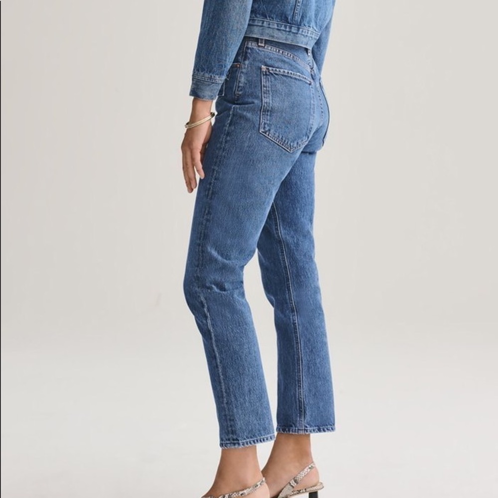 AGOLDE Riley High Rise Straight Crop Jeans